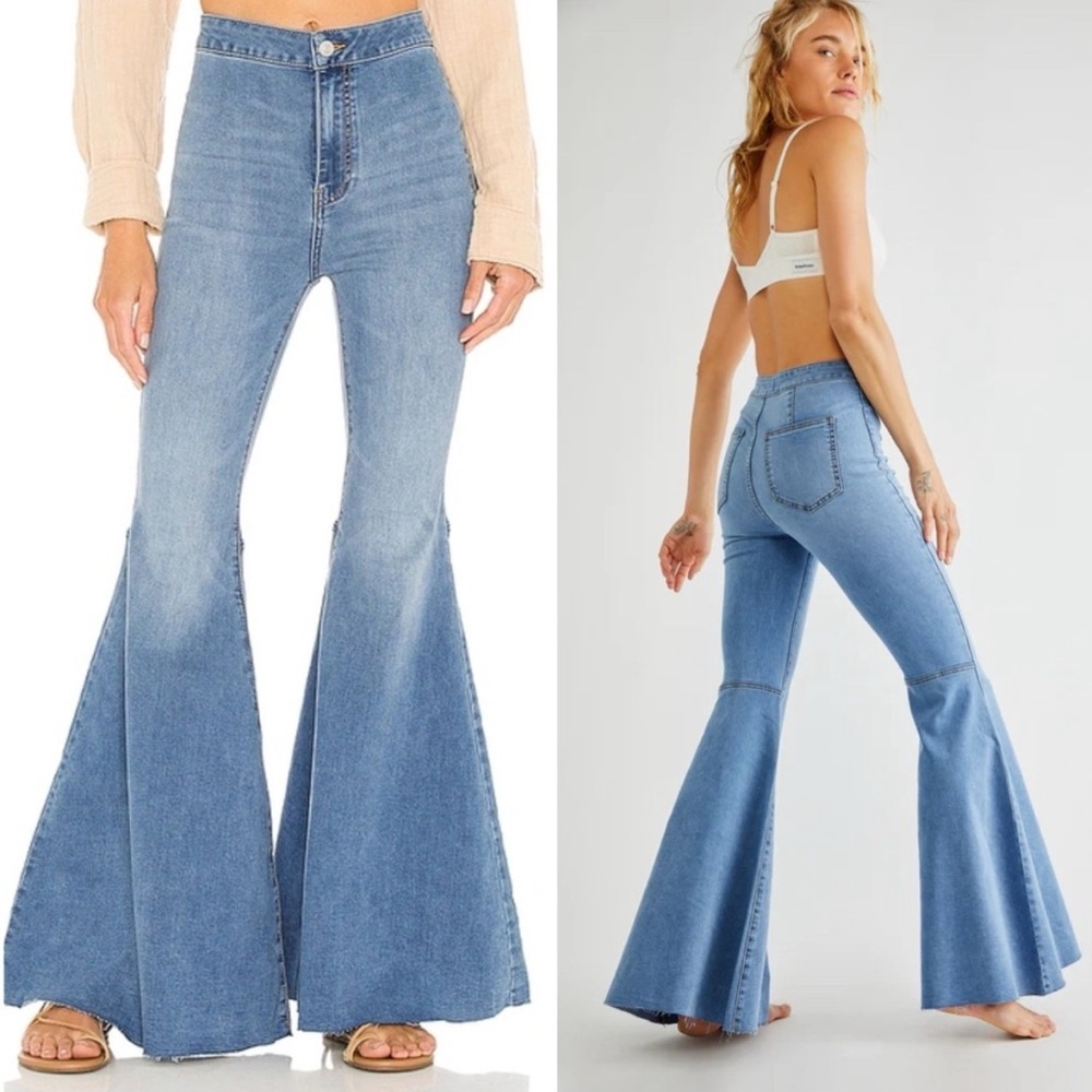 Free People Flare Float On Pant in Love Letters Size 27